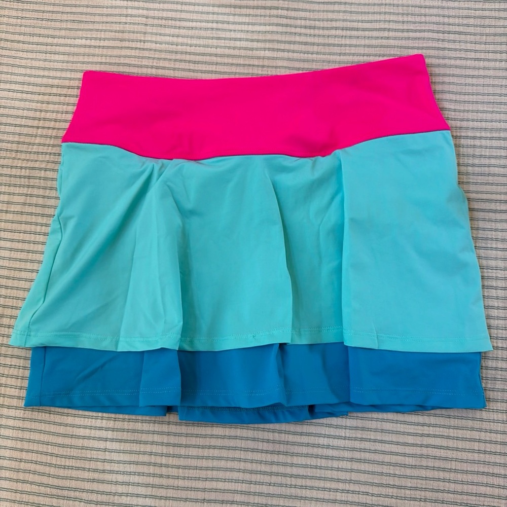 FILA Neon layered tennis skirt